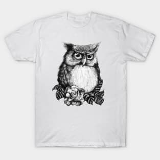 Owl with Rose T-Shirt